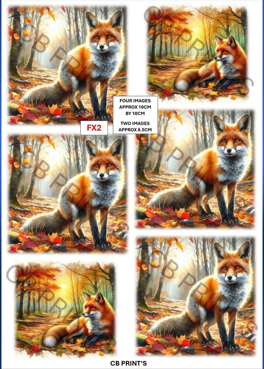 Fox Decoupage Print FX2 | Mulberry Paper