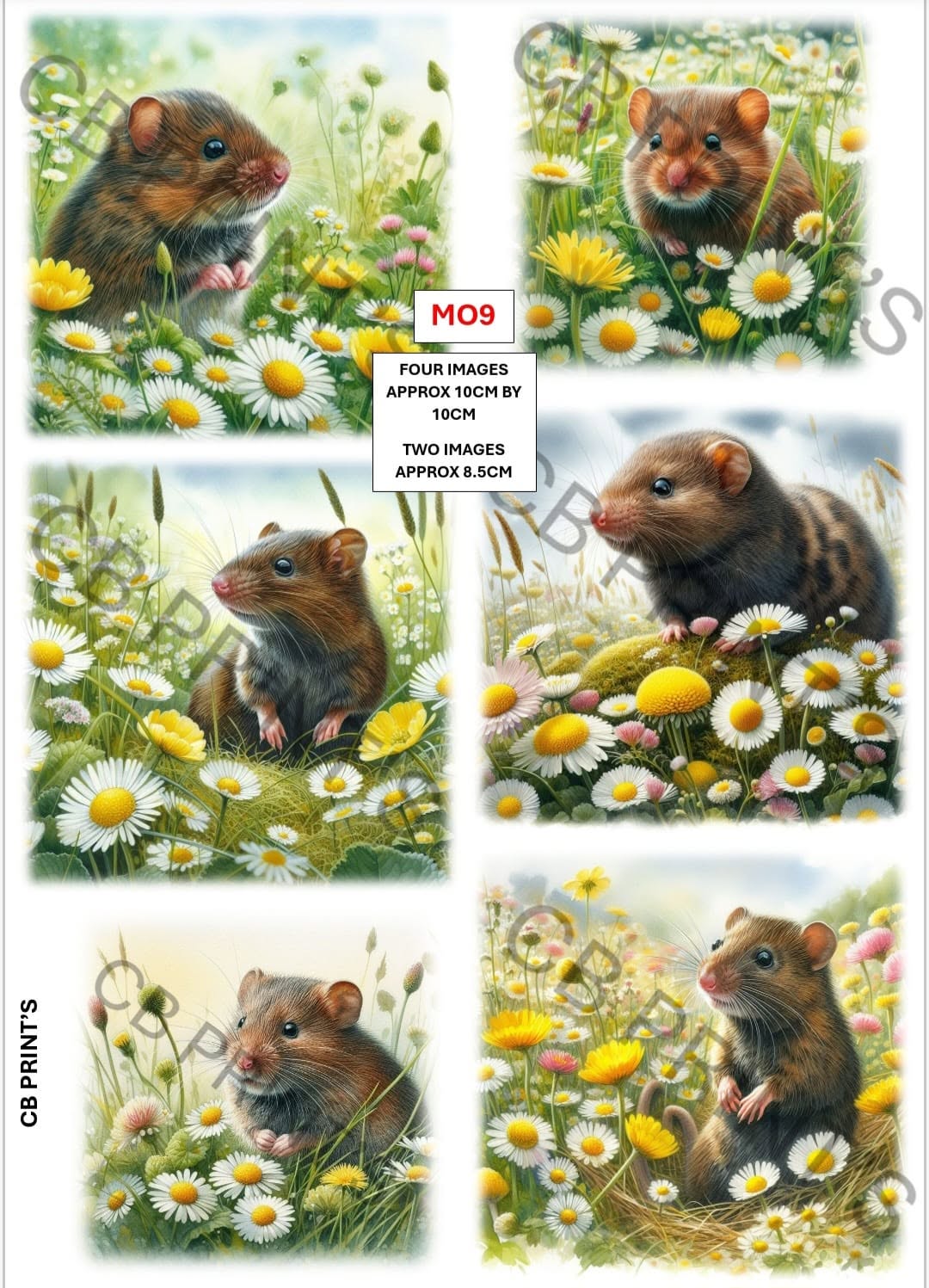 Mouse Decoupage Paper MO9 – Mulberry Paper Print