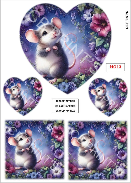 Mouse Decoupage Paper MO13 – Mulberry Paper Print