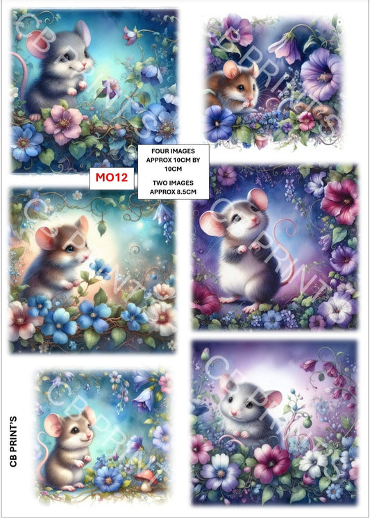 Mouse Decoupage Paper MO12 – Mulberry Paper Print