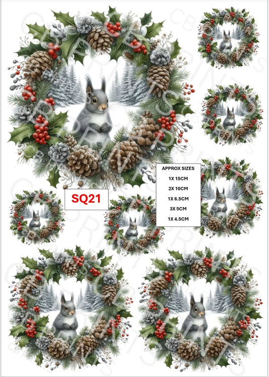 Squirrel Decoupage Print SQ21 | Mulberry Paper