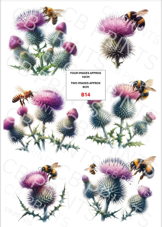 Bee Decoupage Print B14 | Mulberry Paper