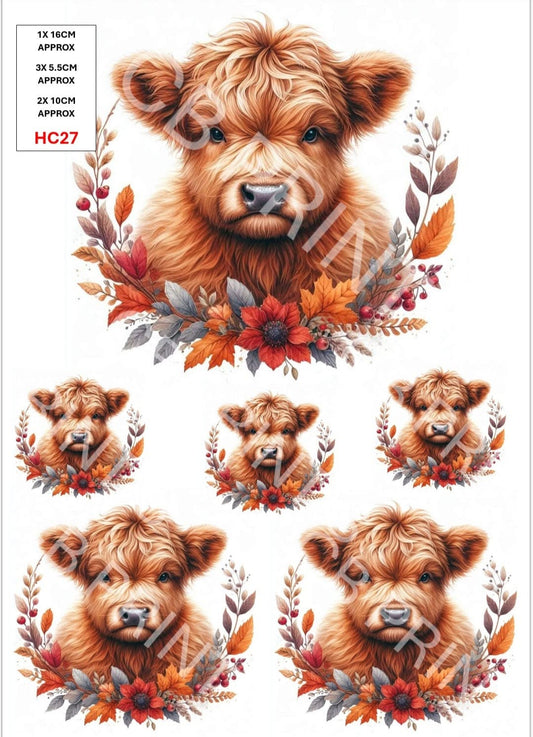 Highland Cow Decoupage Print HC27 | Mulberry Paper