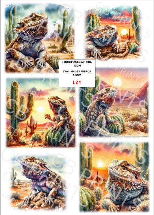 Lizard Decoupage Paper LZ1 – Mulberry Paper Print