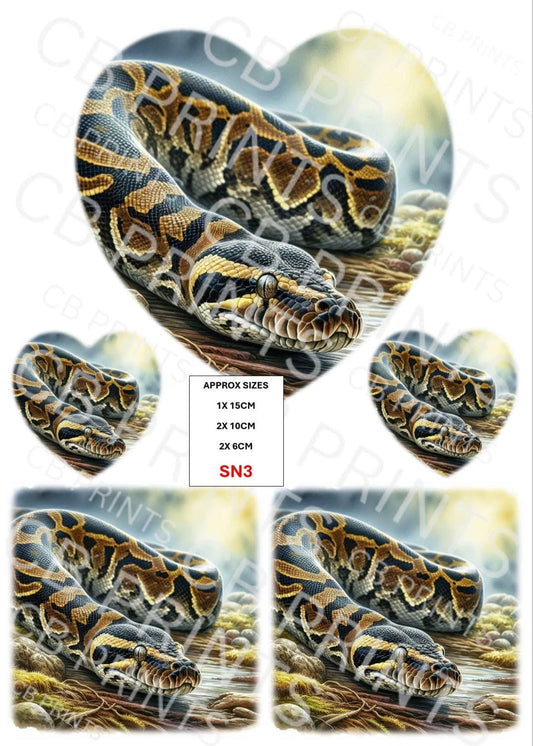 Snake Decoupage Paper Print SN3 | Mulberry Paper | CB Paper Prints