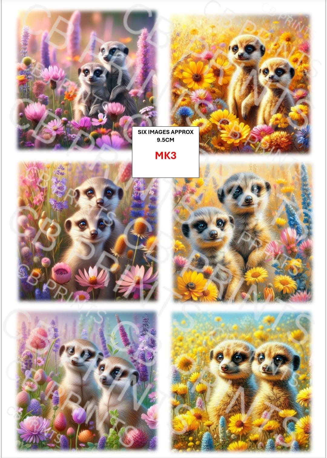 Meerkat Decoupage Print MK3 | Mulberry Paper