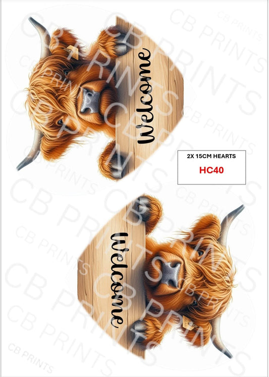 Highland Cow Decoupage Print HC40 | Mulberry Paper