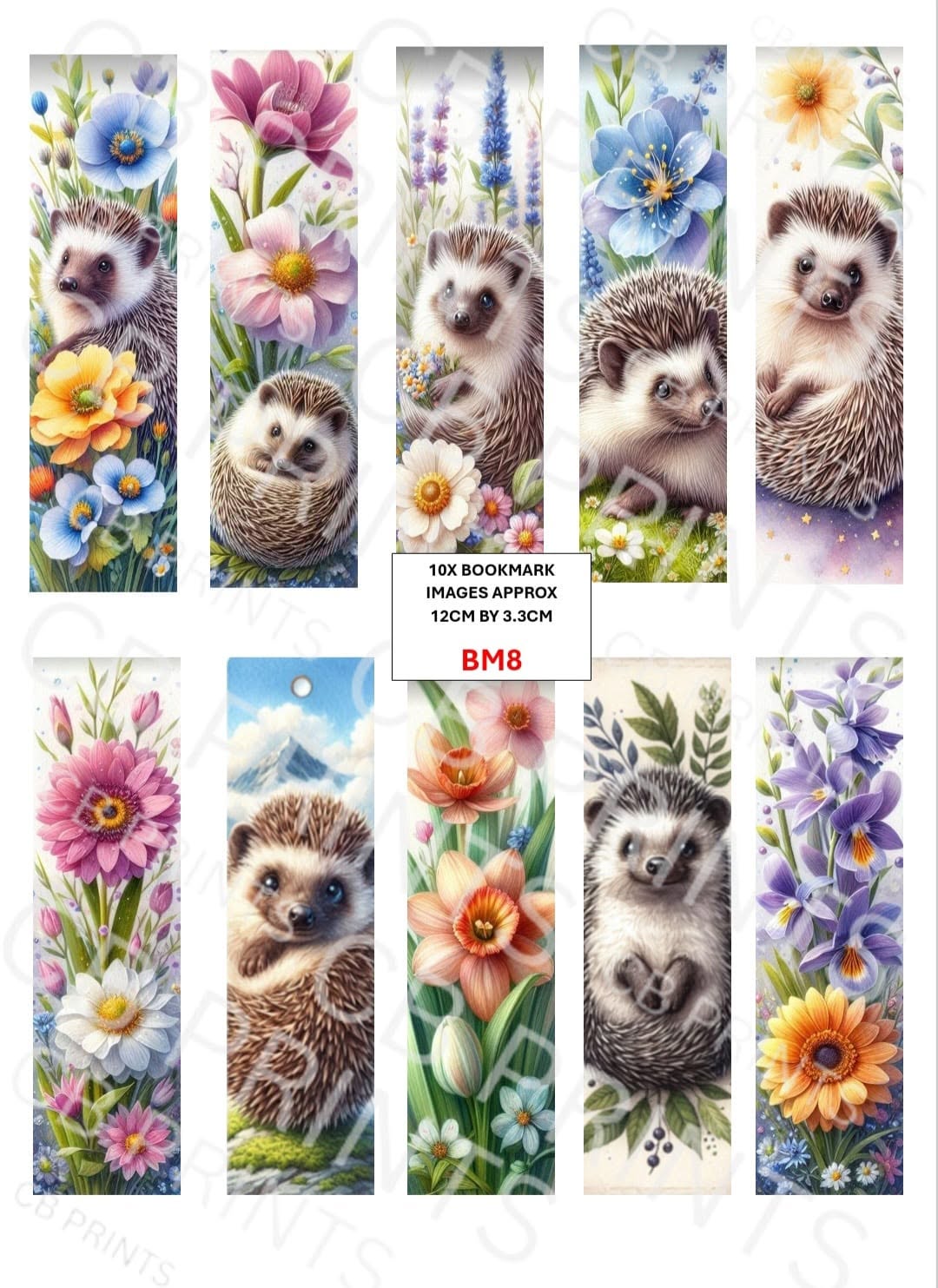 Bookmark Decoupage Paper Print BM8 – Mulberry Paper