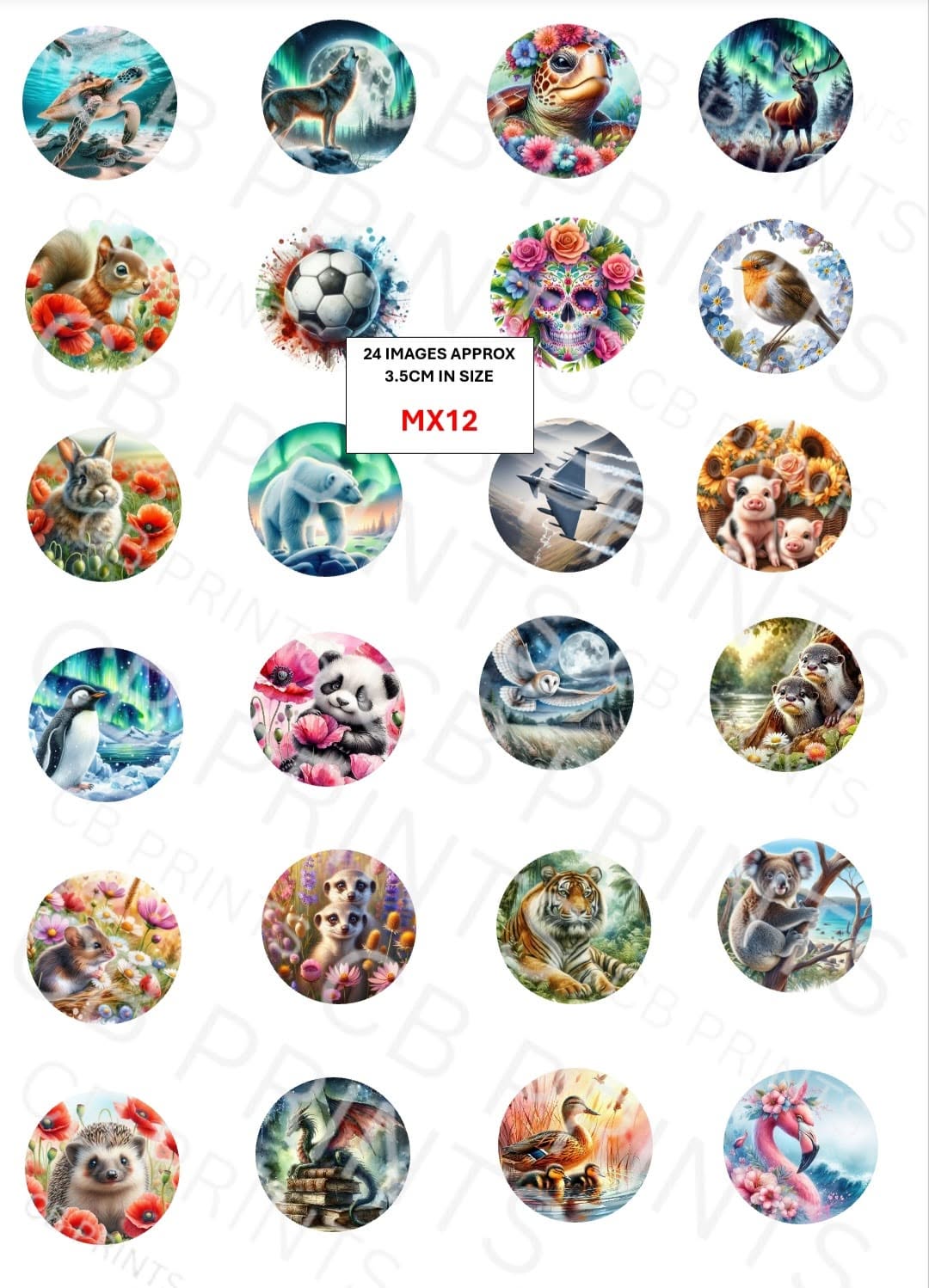Mixed Animal Decoupage Print MX12 | Mulberry Paper