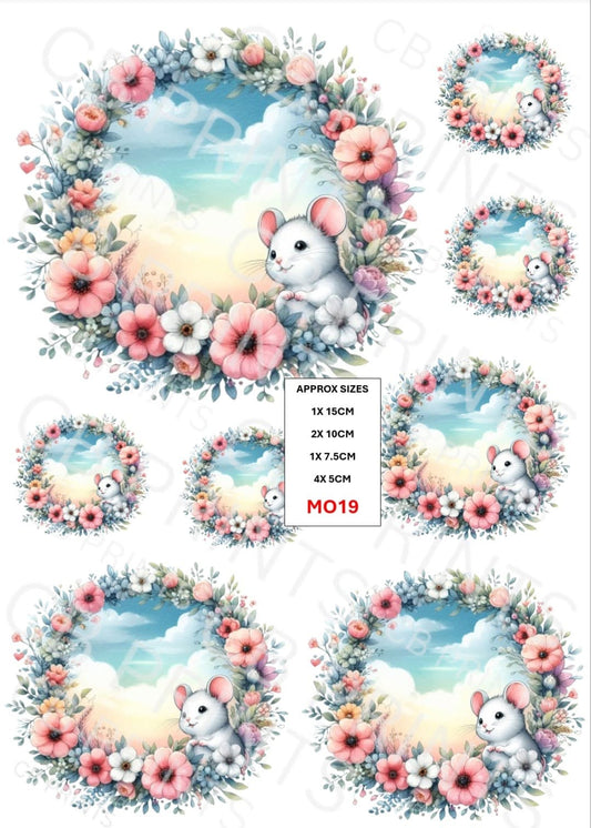 Mouse Decoupage Paper MO19 – Mulberry Paper Print