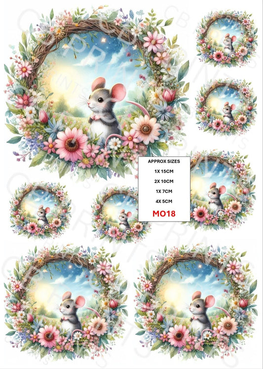 Mouse Decoupage Paper MO18 – Mulberry Paper Print