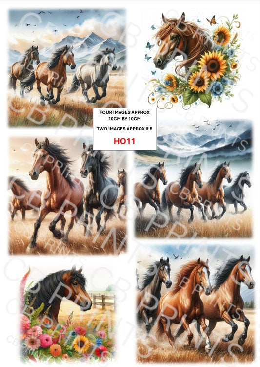 Horse Decoupage Paper HO11 – Mulberry Paper Print