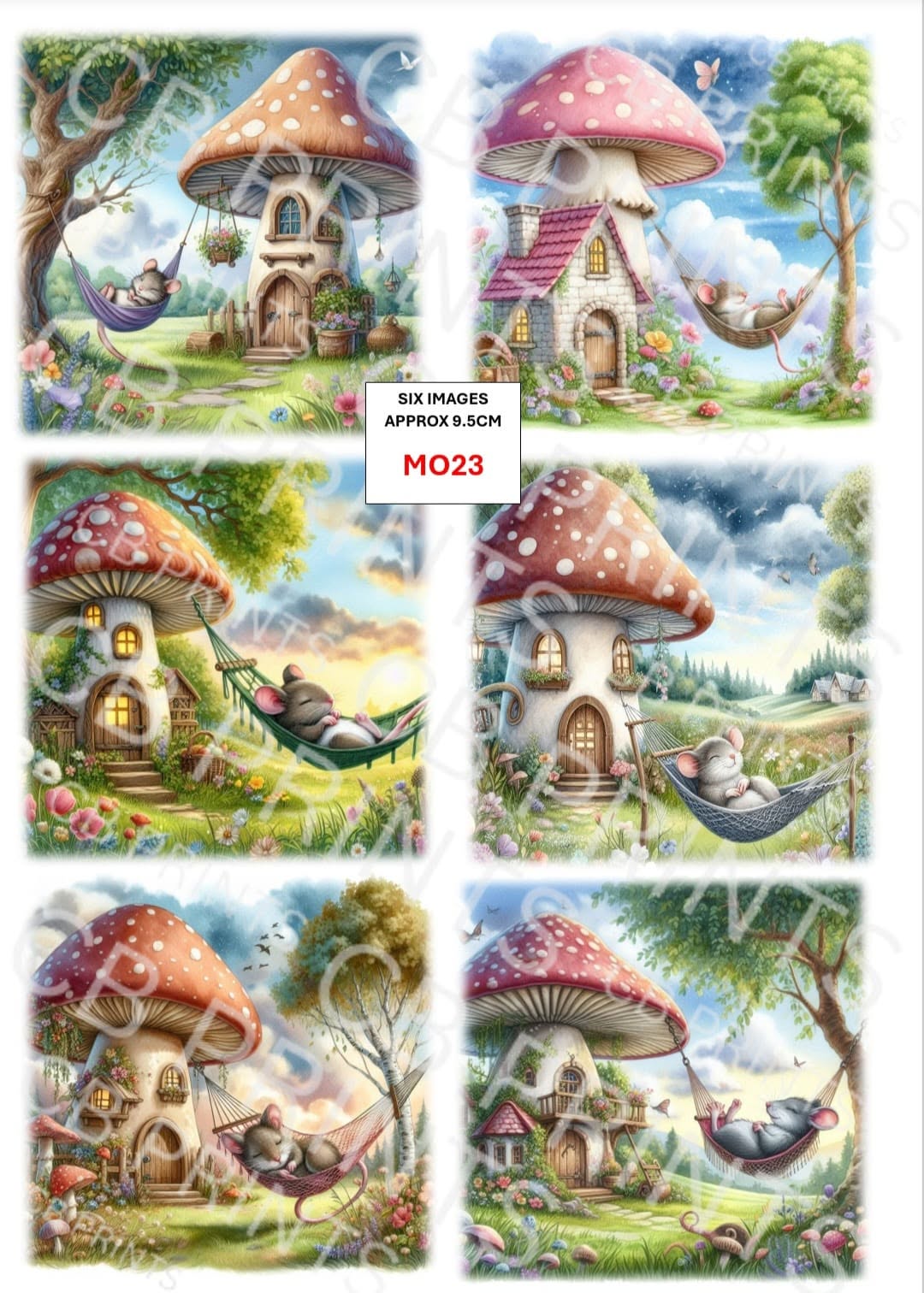 Mouse Decoupage Paper MO23 – Mulberry Paper Print