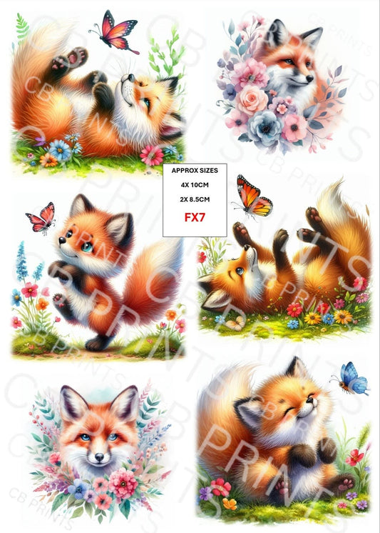 Fox Decoupage Print FX7 | Mulberry Paper