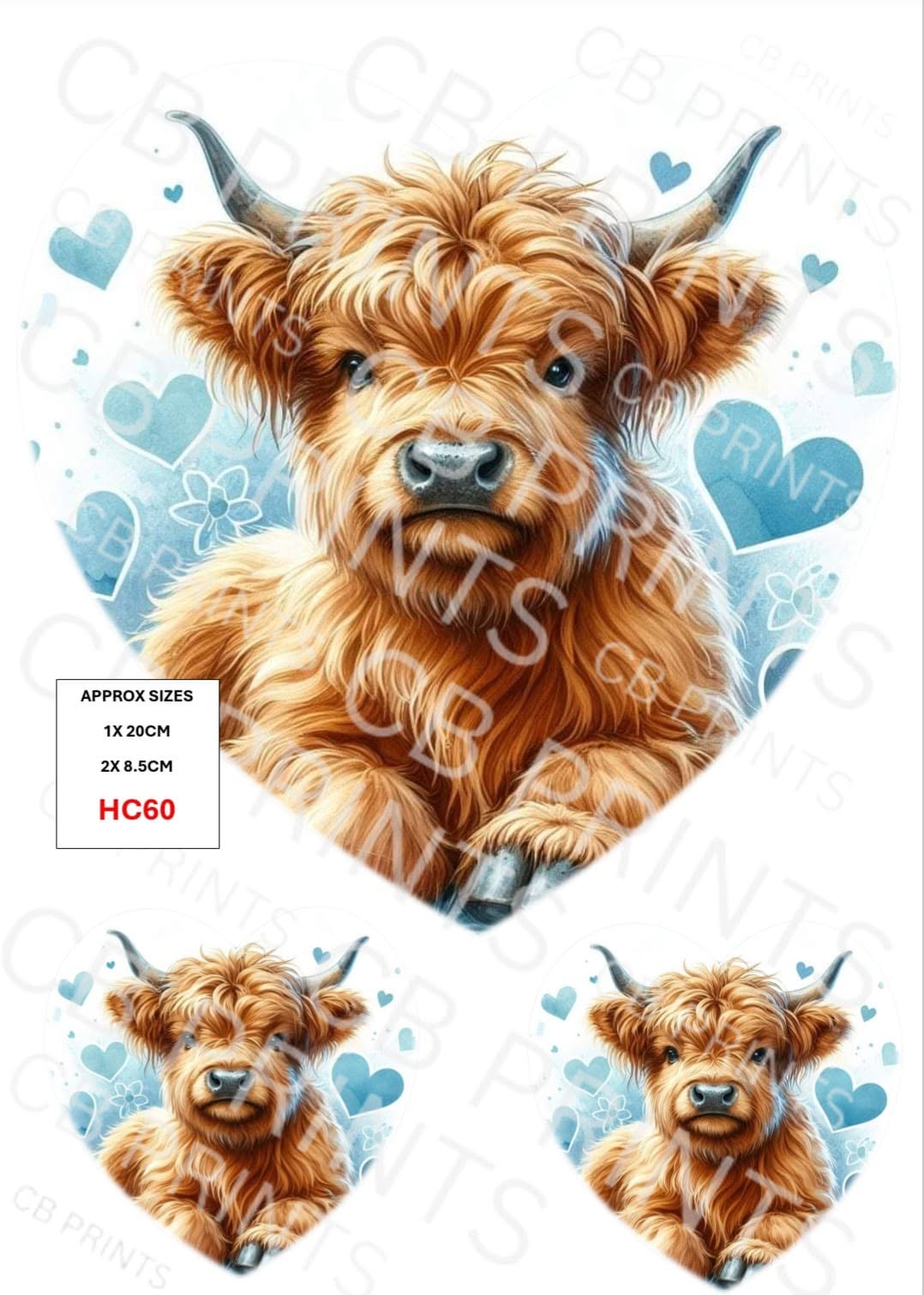 Highland Cow Decoupage Print HC60 | Mulberry Paper