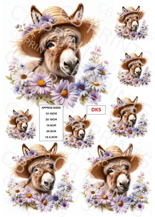 Donkey Decoupage Paper DK5 – Mulberry Paper Print
