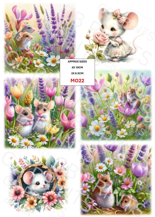 Mouse Decoupage Paper MO22 – Mulberry Paper Print