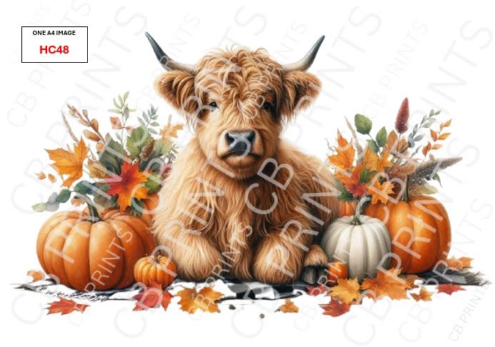 Highland Cow Decoupage Print HC48 | Mulberry Paper