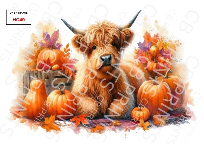 Highland Cow Decoupage Print HC49 | Mulberry Paper