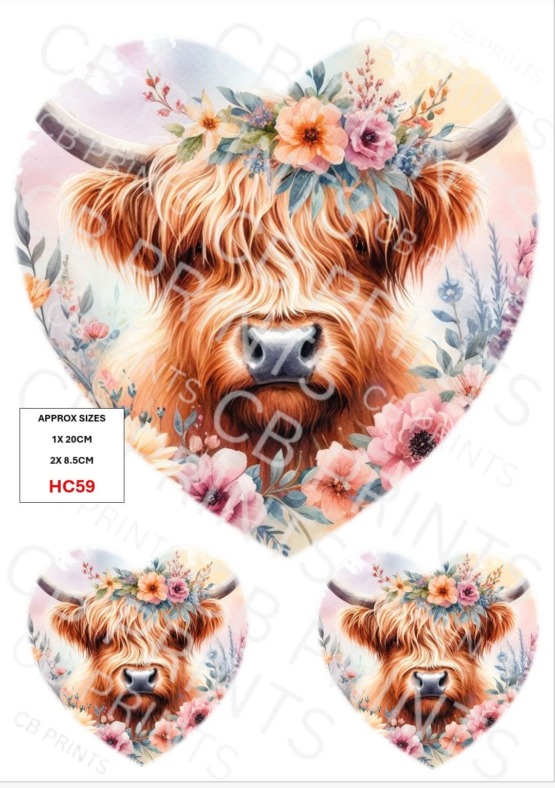 Highland Cow Decoupage Print HC59 | Mulberry Paper