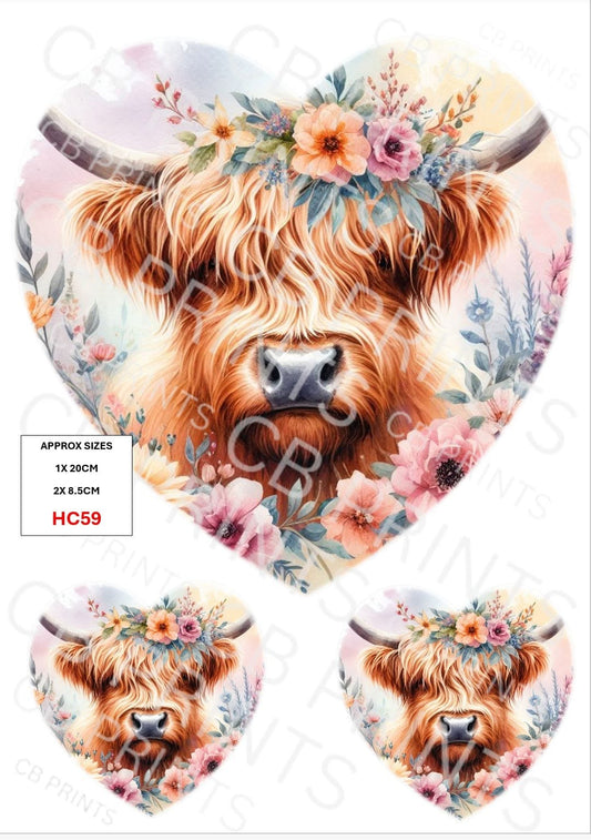 Highland Cow Decoupage Print HC59 | Mulberry Paper