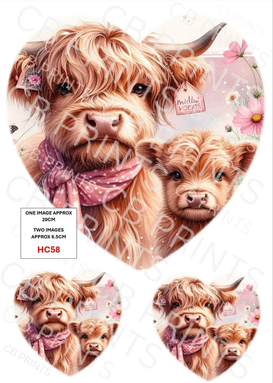 Highland Cow Decoupage Print HC58 | Mulberry Paper