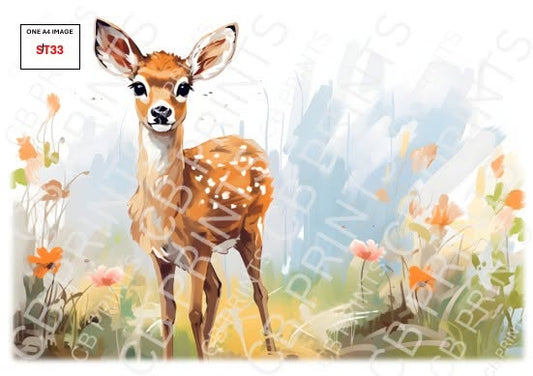 Deer Decoupage Print ST33 | Mulberry Paper