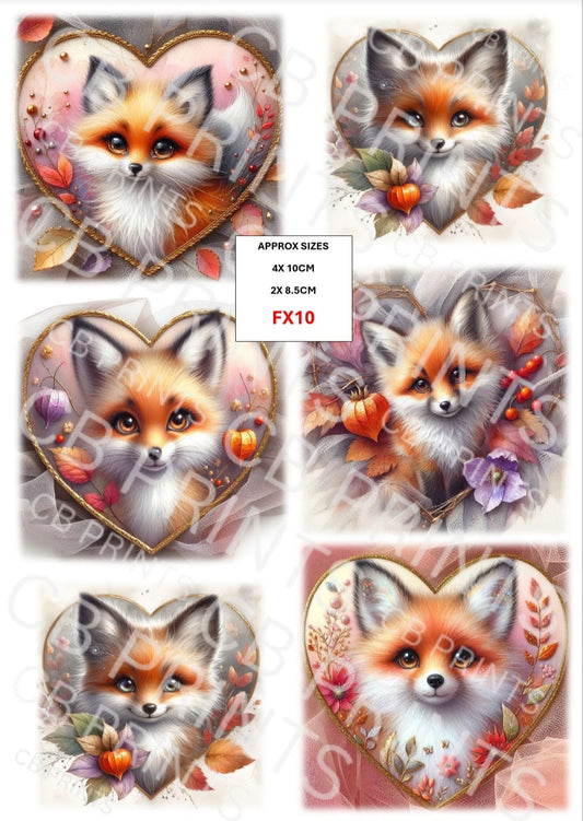 Fox Decoupage Print FX10 | Mulberry Paper
