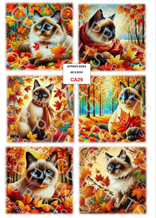 Cat Decoupage Paper CA29 – Mulberry Paper Print