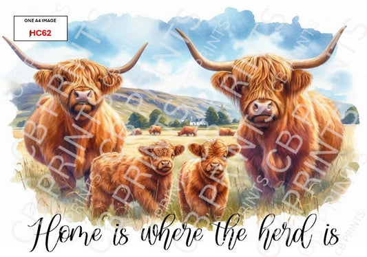 Highland Cow Decoupage Print HC62 | Mulberry Paper