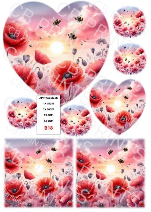 Bee Decoupage Print B18 | Mulberry Paper