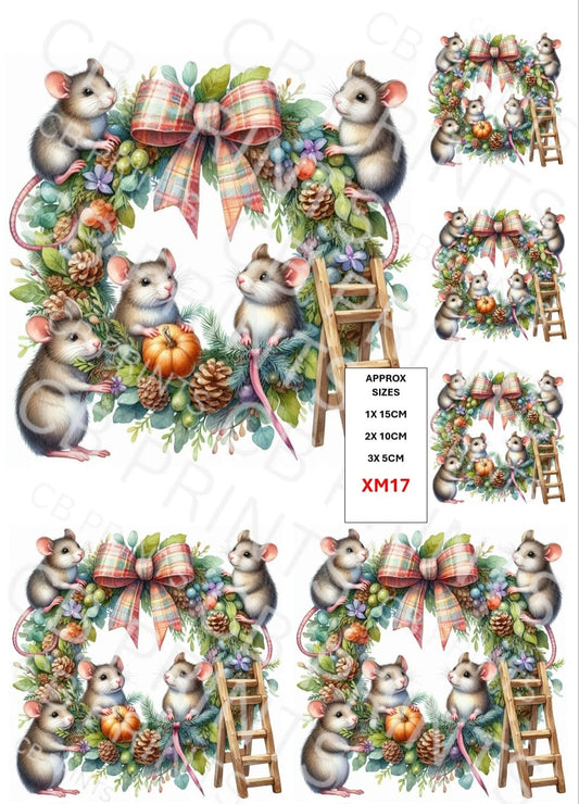 Mouse Decoupage Paper XM17 – Mulberry Paper Print