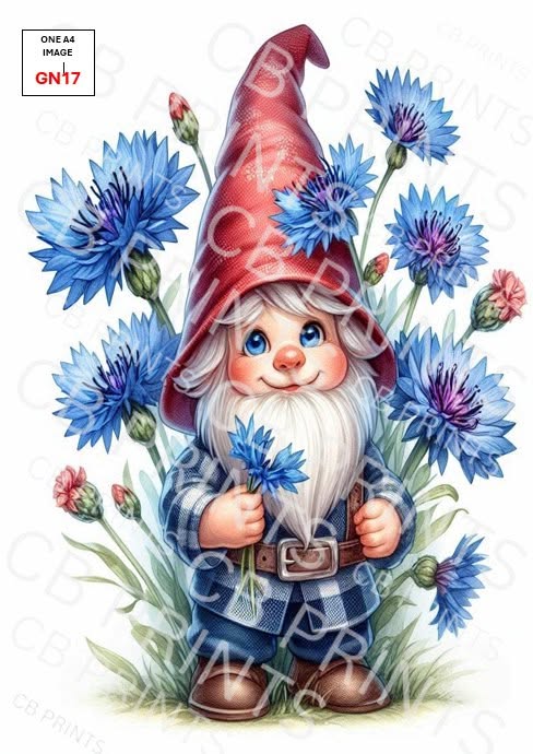 Gnome/Gonk Decoupage Paper Print GN17 – Mulberry Paper