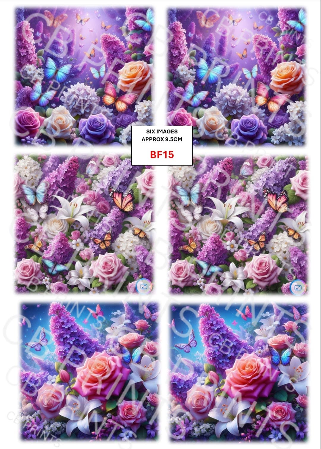Butterfly Decoupage Paper Print BF15 – Mulberry Paper