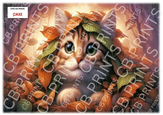 Cat Decoupage Paper CA32 – Mulberry Paper Print
