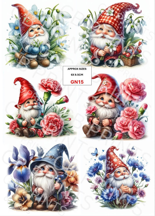 Gnome/Gonk Decoupage Paper Print GN15 – Mulberry Paper