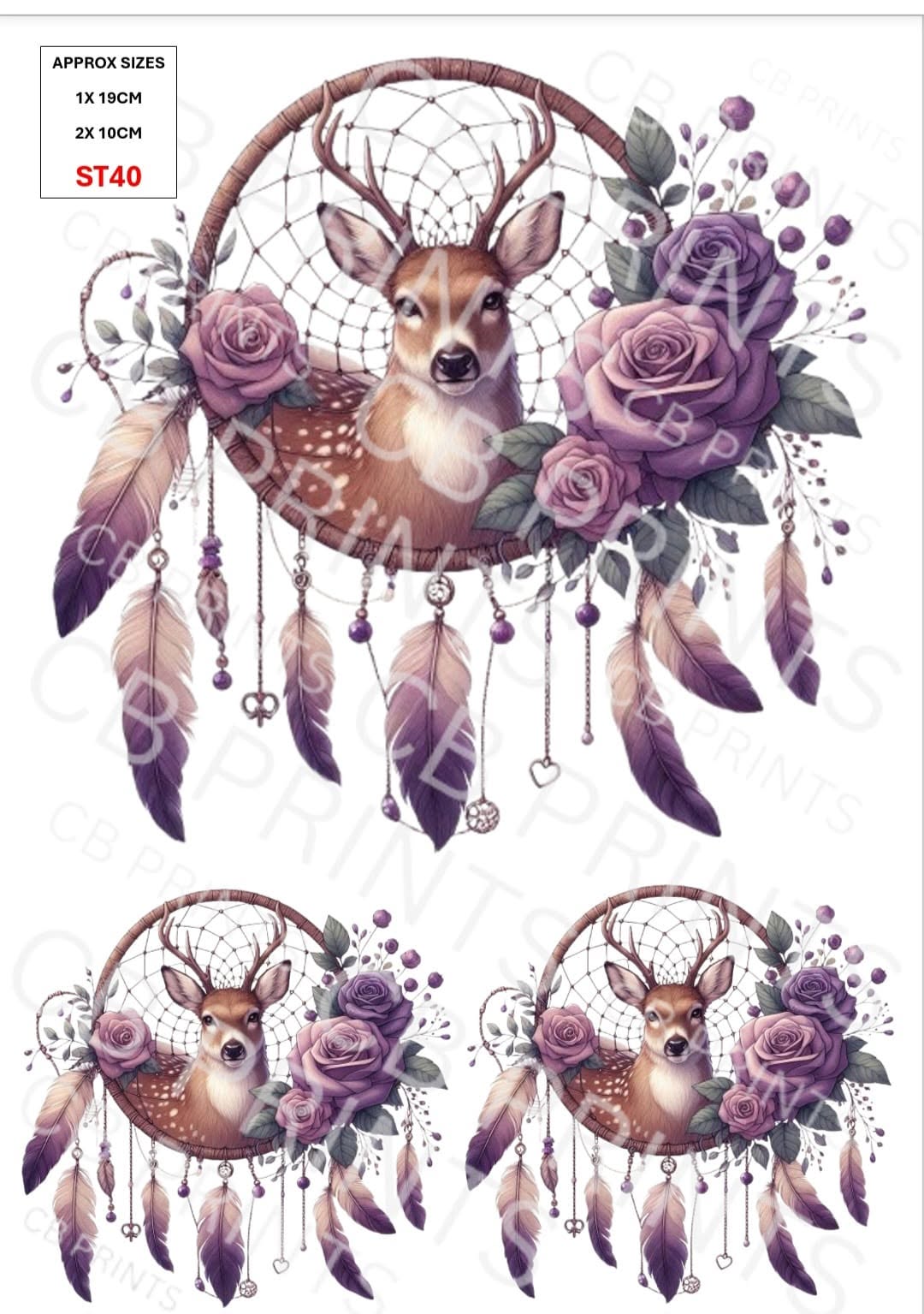 Stag Decoupage Print ST40 | Mulberry Paper