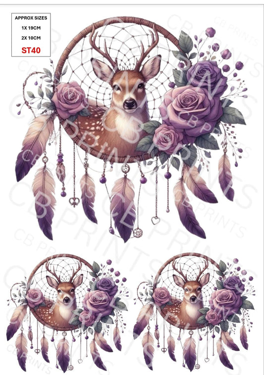 Stag Decoupage Print ST40 | Mulberry Paper