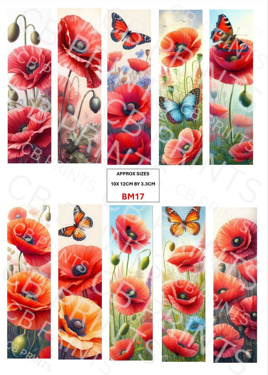 Bookmark Decoupage Paper Print BM17 – Mulberry Paper
