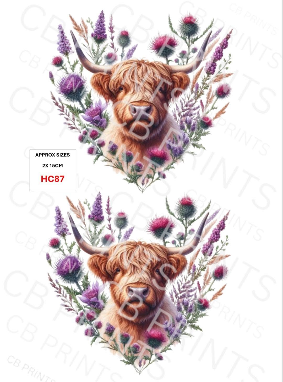 Highland Cow Decoupage Print HC87 | Mulberry Paper