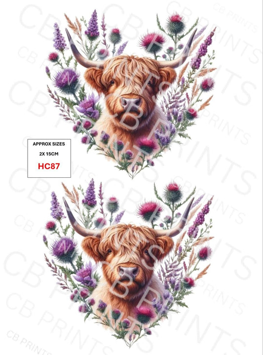 Highland Cow Decoupage Print HC87 | Mulberry Paper
