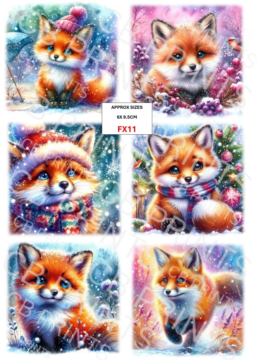 Fox Decoupage Print FX11 | Mulberry Paper