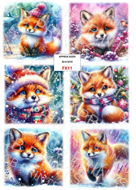 Fox Decoupage Print FX11 | Mulberry Paper