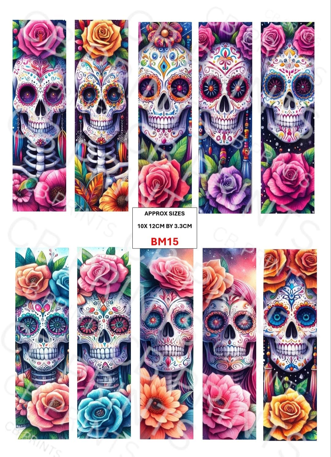 Bookmark Decoupage Paper Print BM15 – Mulberry Paper
