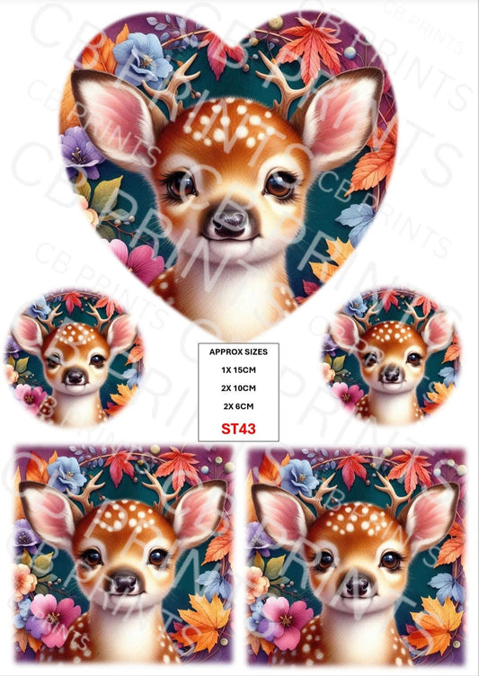 Stag Decoupage Print ST43 | Mulberry Paper