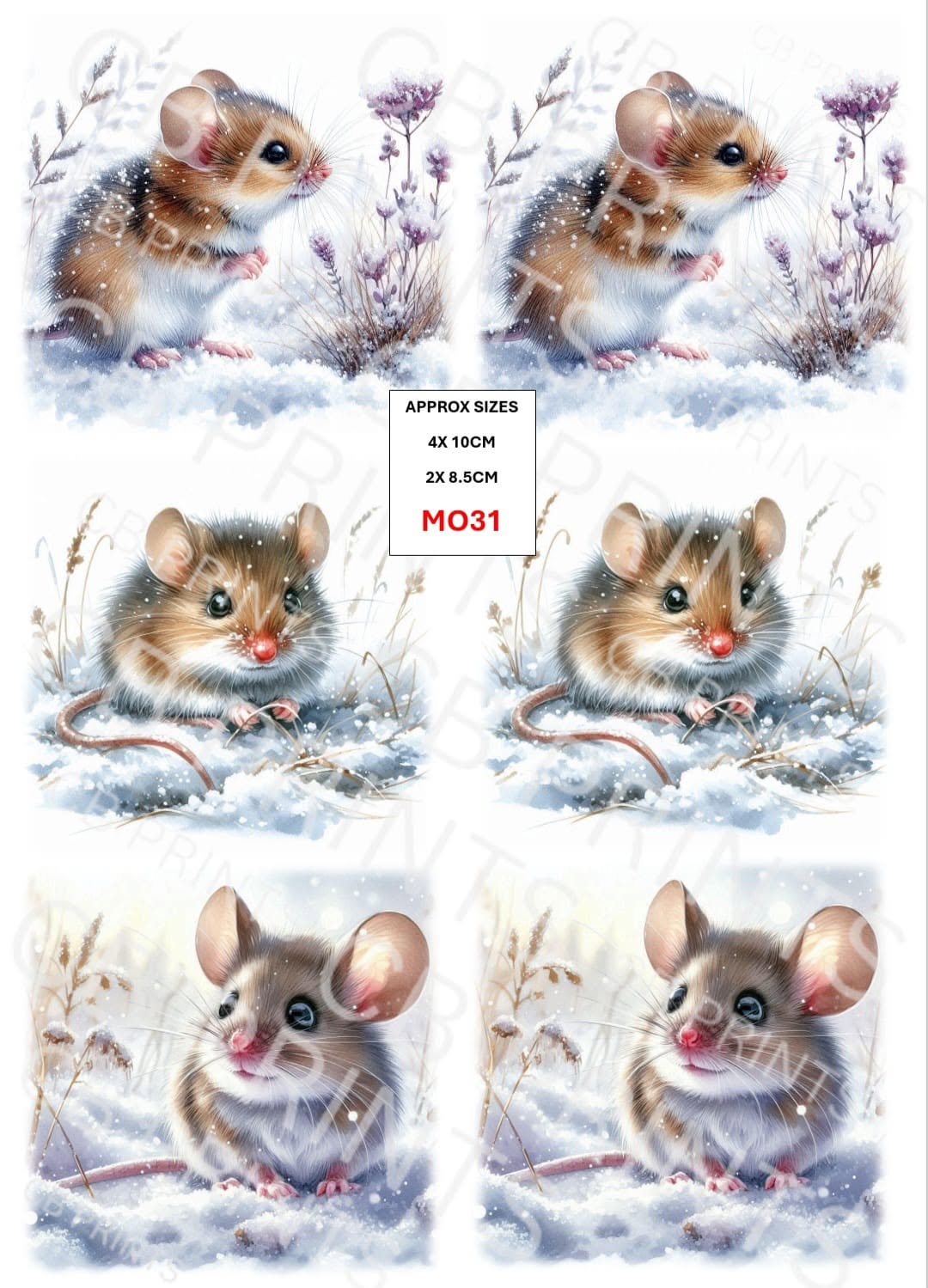Mouse Decoupage Paper MO31 – Mulberry Paper Print