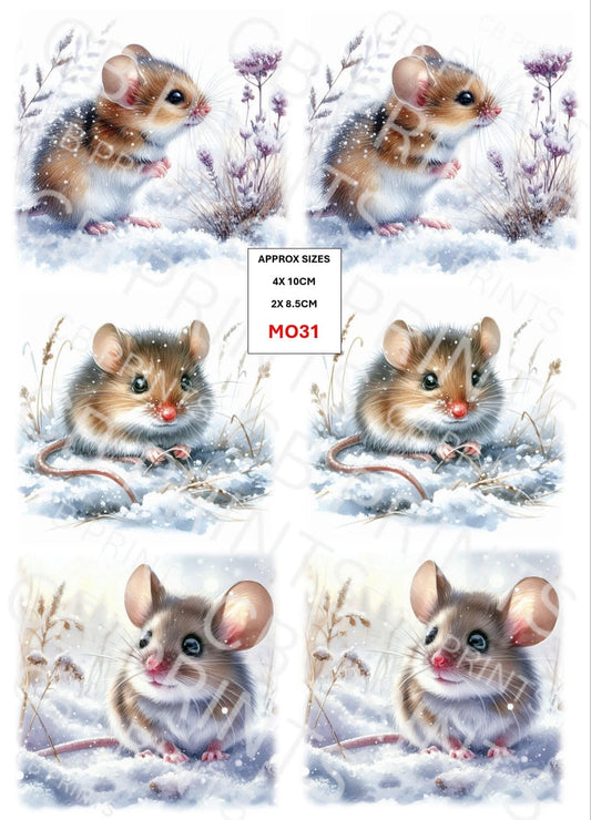 Mouse Decoupage Paper MO31 – Mulberry Paper Print