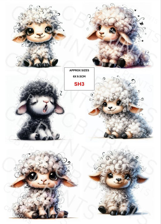 Sheep Decoupage Print SH3 | Mulberry Paper