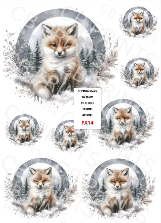 Fox Decoupage Print FX14 | Mulberry Paper