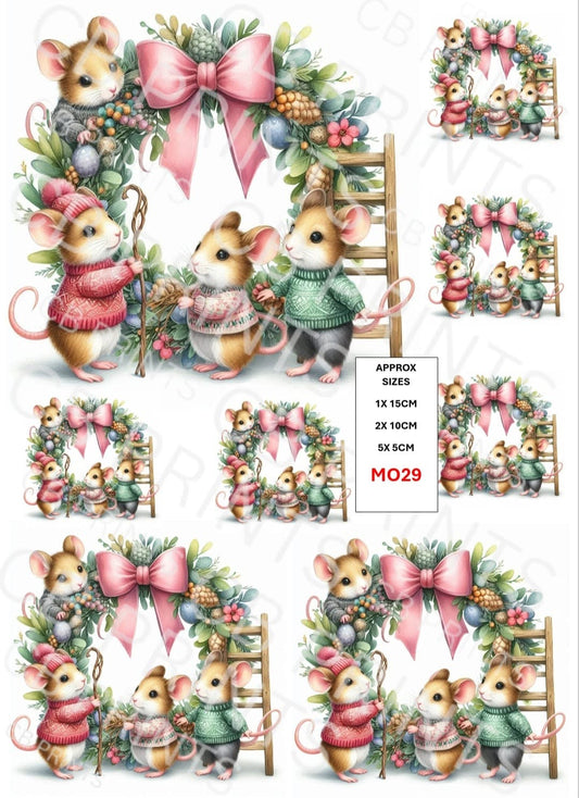 Mouse Decoupage Paper MO29 – Mulberry Paper Print